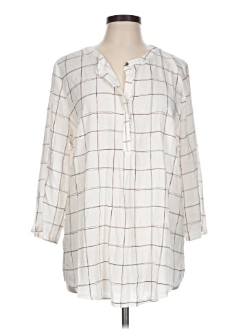 Liz Claiborne 3/4 Sleeve Button-Down Shirt (view 1)