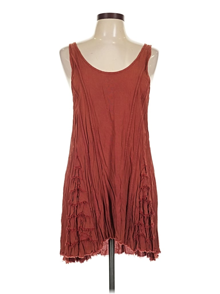 Pre-owned Fp Beach Tank Top Burgundy Strapless Neckline Tops