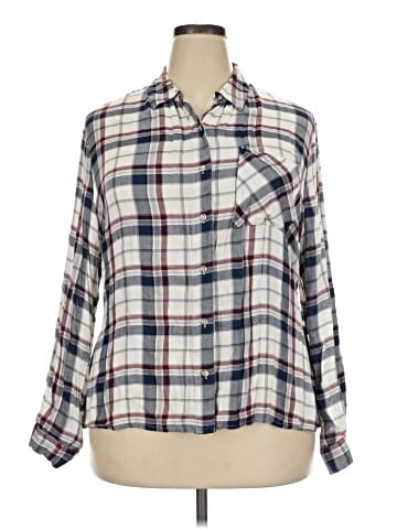 Charlotte Russe Long Sleeve Button-Down Shirt (view 1)