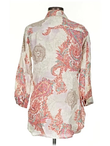 PaperWhite 3/4 Sleeve Button-Down Shirt (view 2)