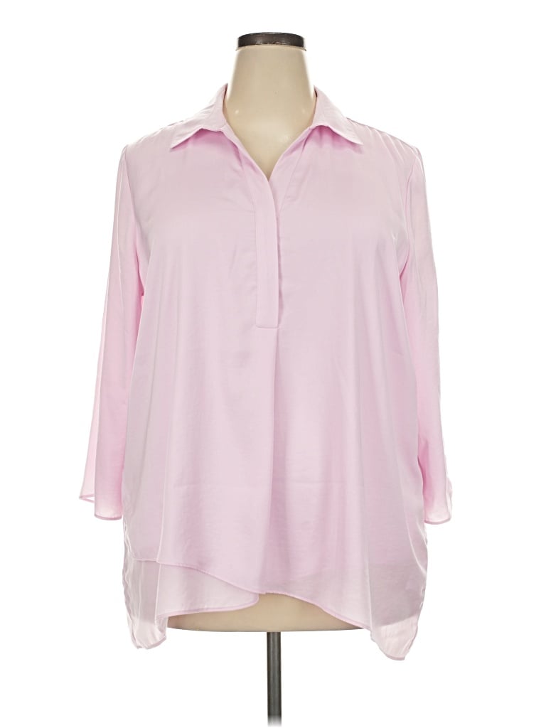 Pre-owned Renuar 3/4 Sleeve Blouse In Pink