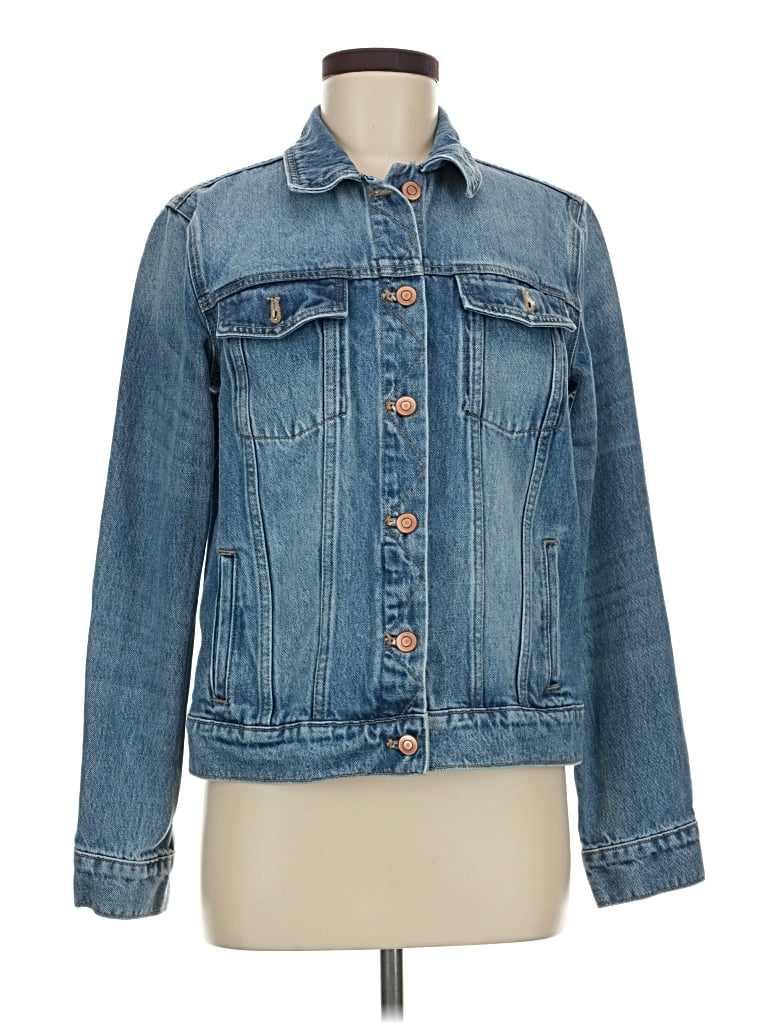 Pre-owned Quince Denim Jacket In Blue