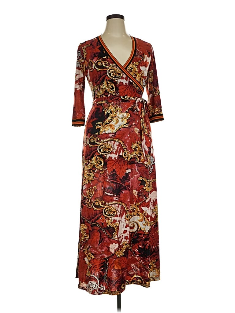 Pre-owned Mlle Gabrielle Casual Dress In Burgundy