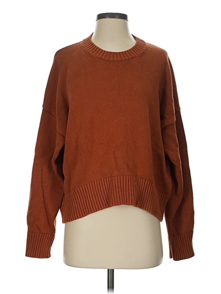 Pre-owned Quince Pullover Sweater In Brown