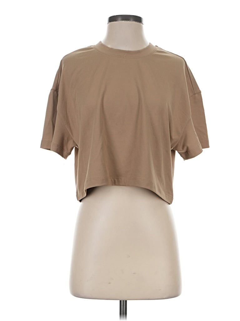 Pre-owned Vitality Short Sleeve Turtleneck In Tan