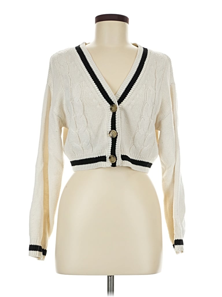 Pre-owned Love Tree Cardigan Sweater In Ivory