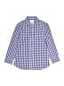 Mini Boden Checkered-gingham Blue Long Sleeve Button-Down Shirt Size 6 - 7 - photo 1