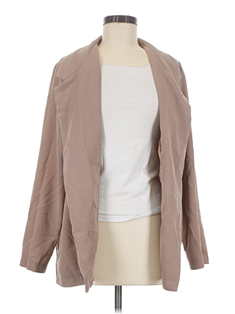 Pre-owned Lush Blazer Jacket In Tan