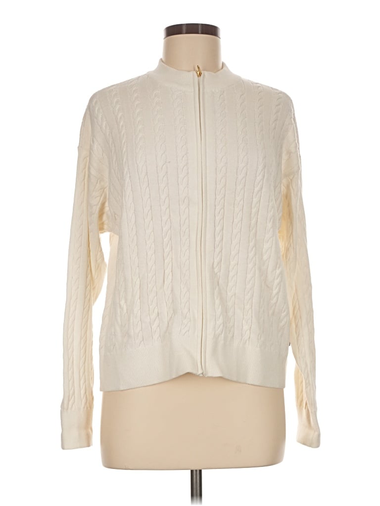 Pre-owned Nautica Cardigan Sweater In Ivory