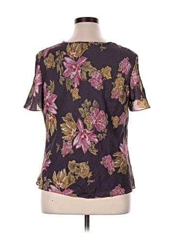 Jones New York Short Sleeve Silk Top (view 2)