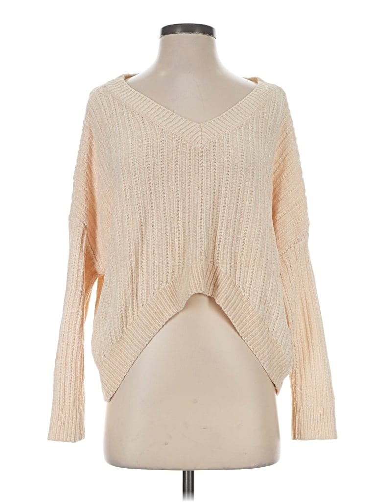 Pre-owned Cotton Candy La Pullover Sweater In Ivory