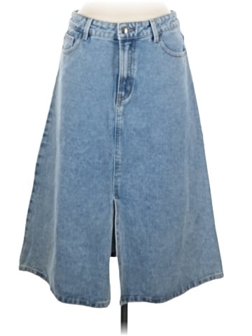 Listicle Denim Skirt (view 1)