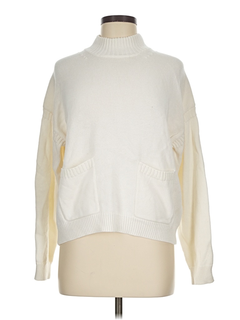 Pre-owned Jcrew Turtleneck Sweater In Ivory
