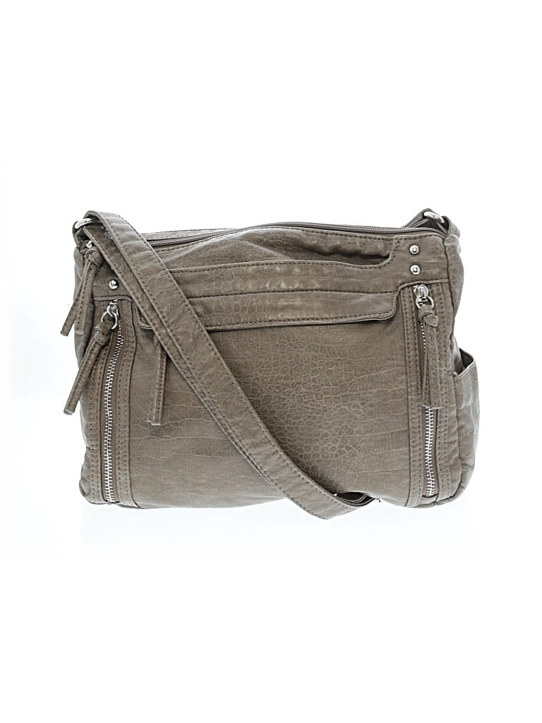 Pre-owned Bueno Crossbody Bag In Gray