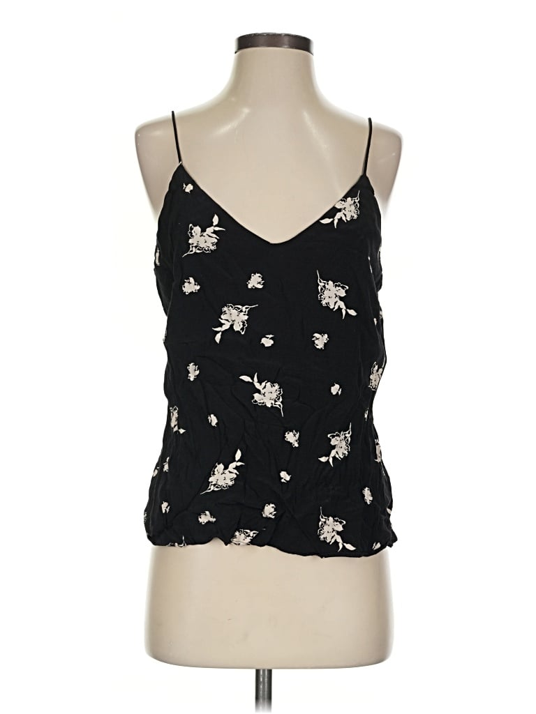 Pre-owned Something Navy Tank Top Black Halter Neckline Tops