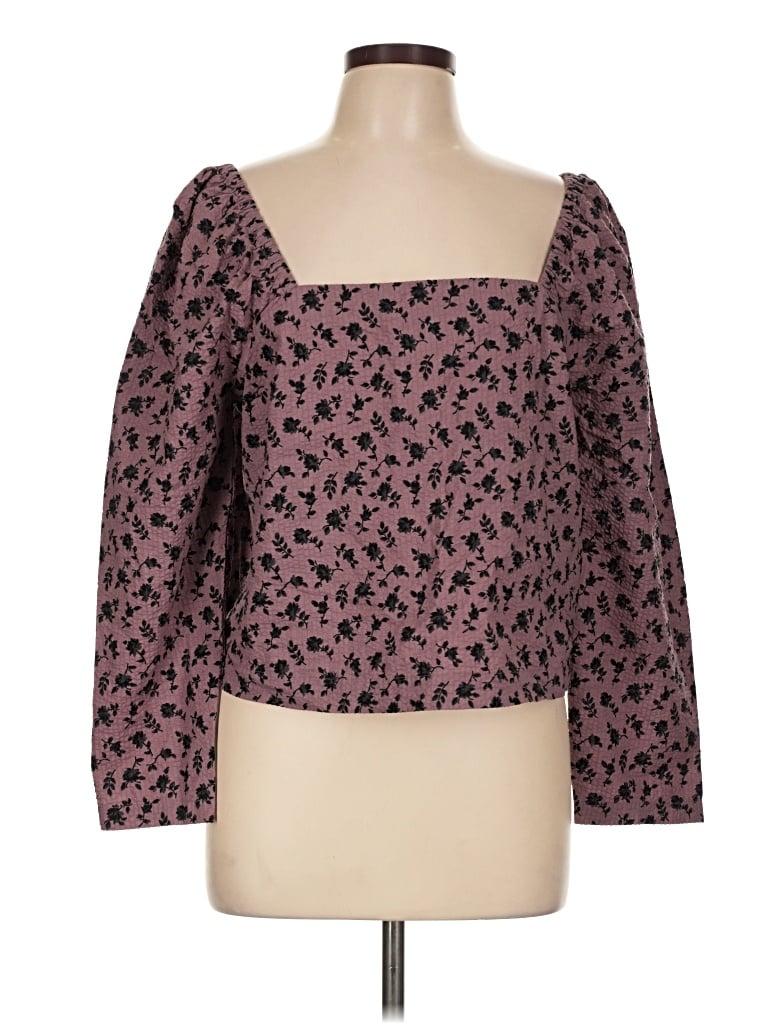 Madewell 3/4 Sleeve Blouse In Pink