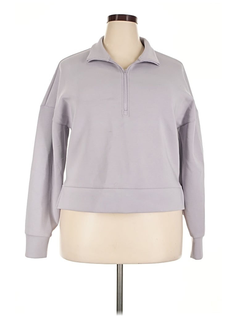 Pre-owned Calia Pullover Sweater In Gray