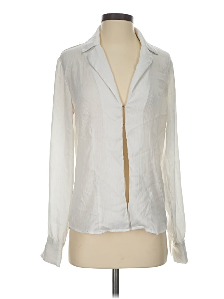Pre-owned Meshki Long Sleeve Blouse In Ivory