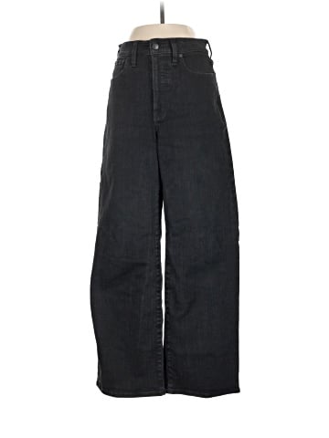 Madewell The Perfect Vintage Wide-Leg Jean in Black Rinse Wash (view 1)