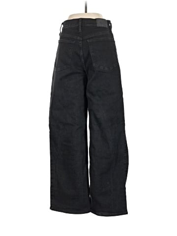 Madewell The Perfect Vintage Wide-Leg Jean in Black Rinse Wash (view 2)