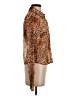 B Sharp 100% Polyester Animal Print Brown Long Sleeve Blouse Size S - photo 4