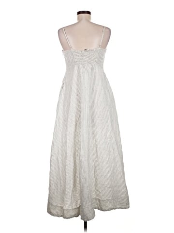 Madewell Striped Empire-Waist Midi Dress in 100% Linen (view 2)