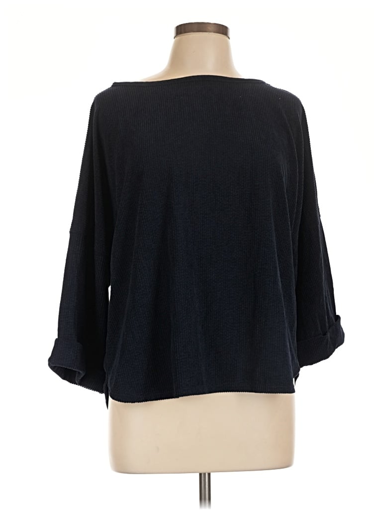 Pre-owned Max Studio 3/4 Sleeve Top Black Boatneck Tops
