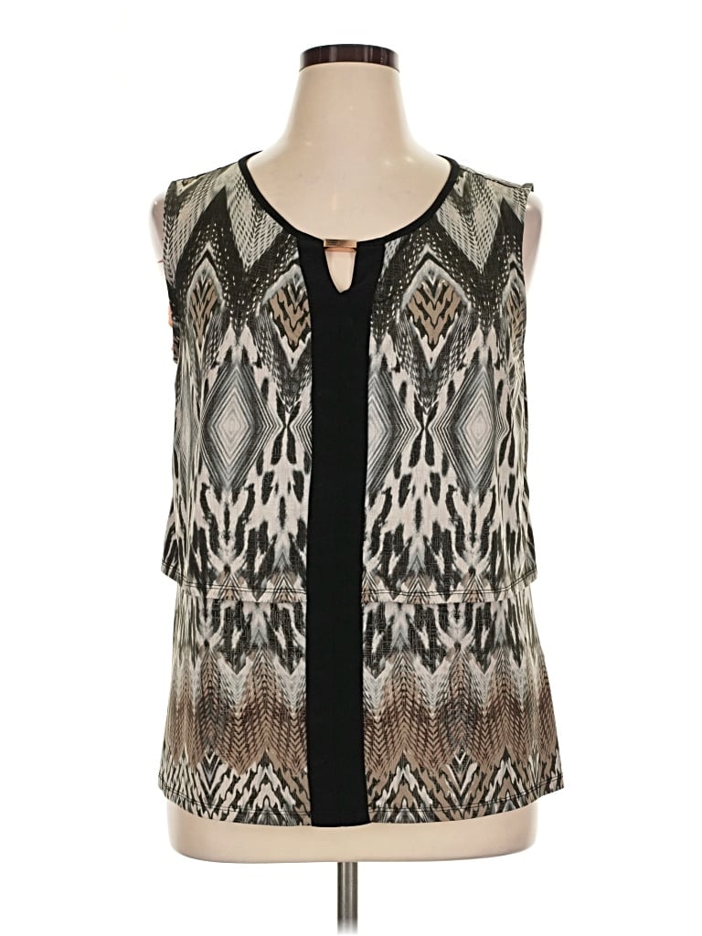 Pre-owned New Directions Sleeveless Blouse In Black