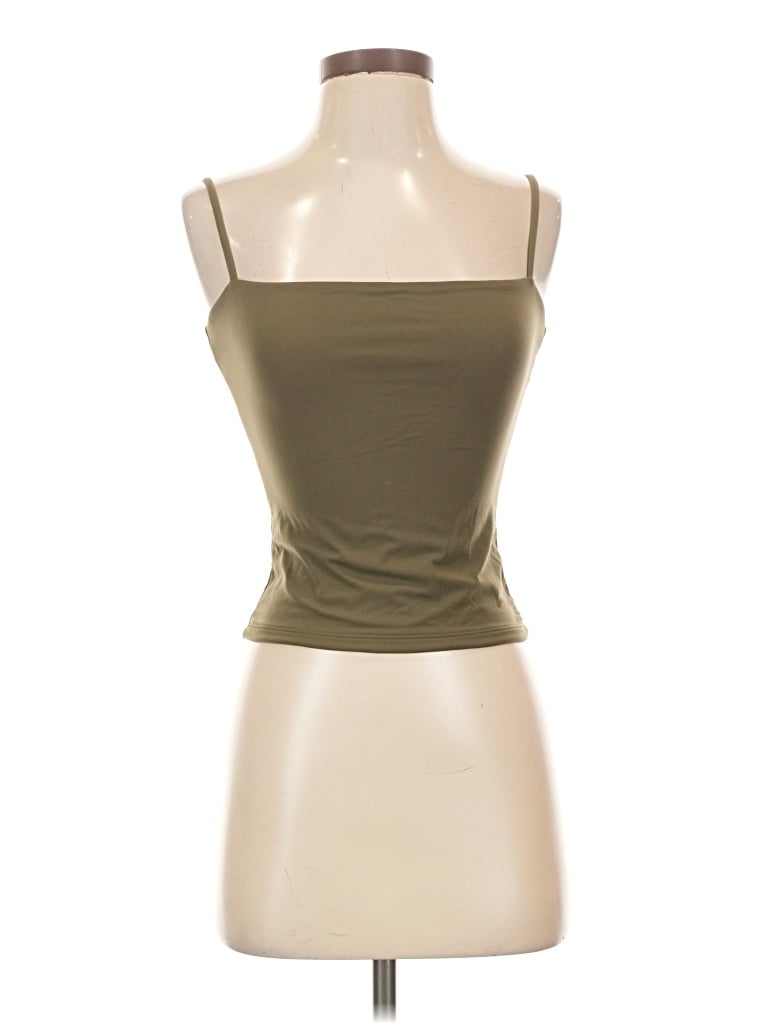Pre-owned Qinsen Tube Top Tan Strapless Neckline Tops