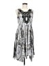 One World Graphic Gray Casual Dress Size M - photo 1