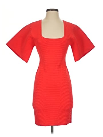 Herve Leger Mini ribbed dress (view 1)