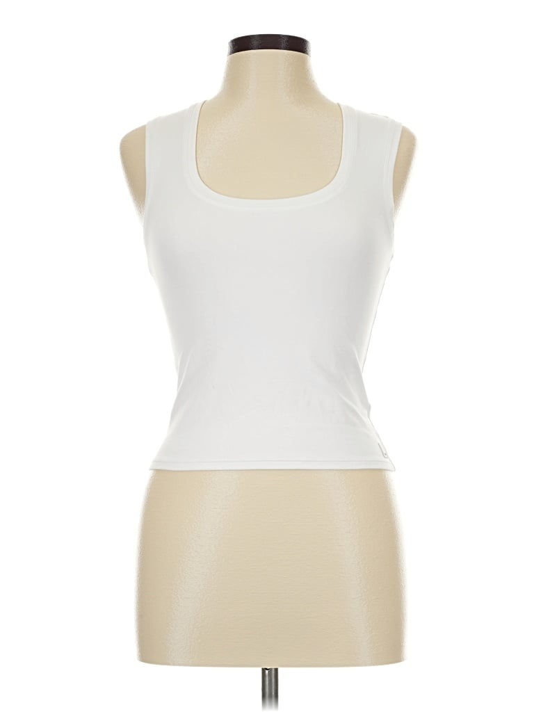 Pre-owned Vuori Sleeveless Top White Halter Neckline Tops