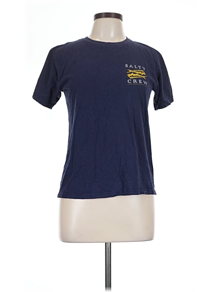 Pre-owned Salty Crew Short Sleeve T-shirt In Blue