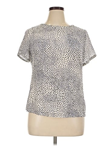 Louis Féraud Short Sleeve Silk Top (view 1)