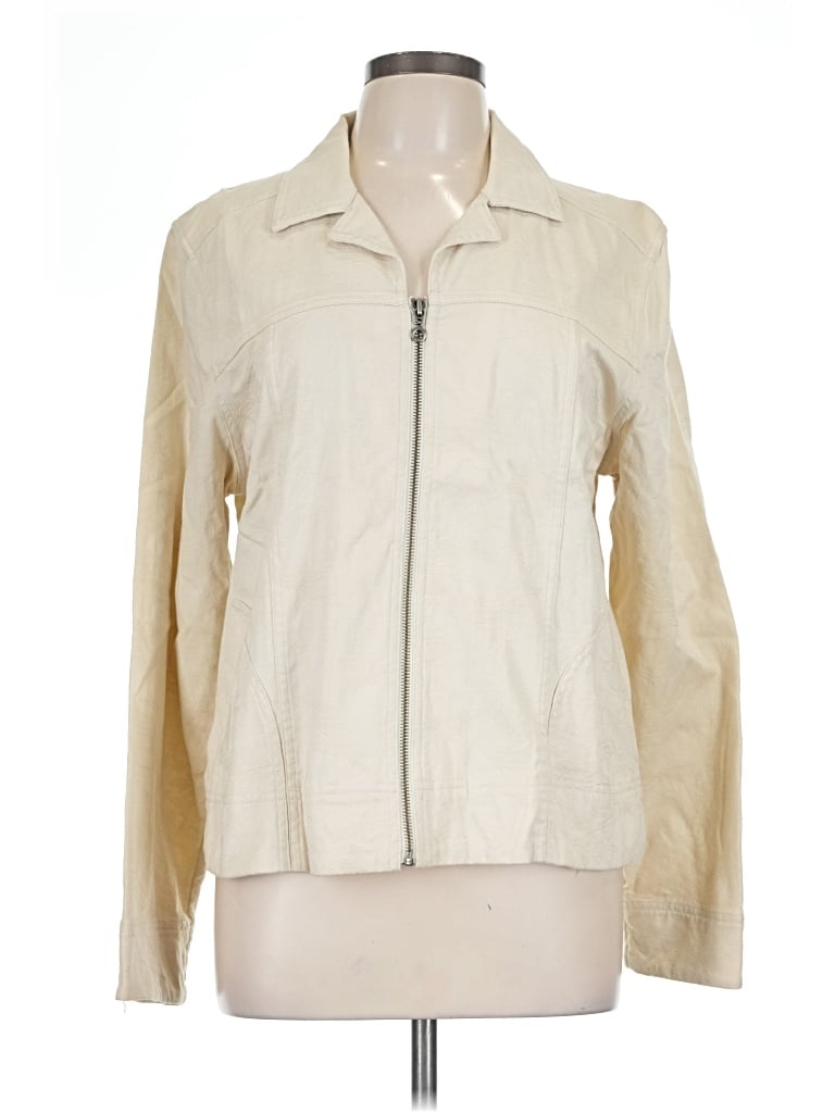 Pre-owned Christopher & Banks Jacket In Ivory