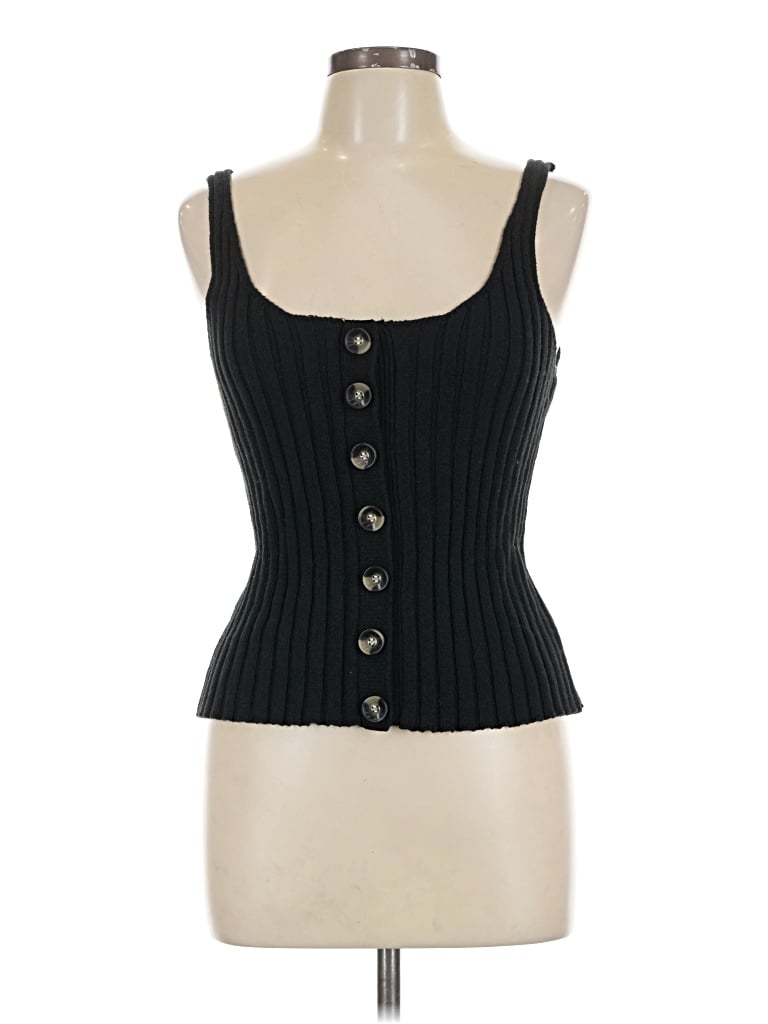 Pre-owned Alya Sleeveless Top Black Sweetheart Neckline Tops