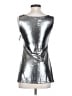 RN Convertible Metallic Silver Sleeveless Top Size S - photo 2