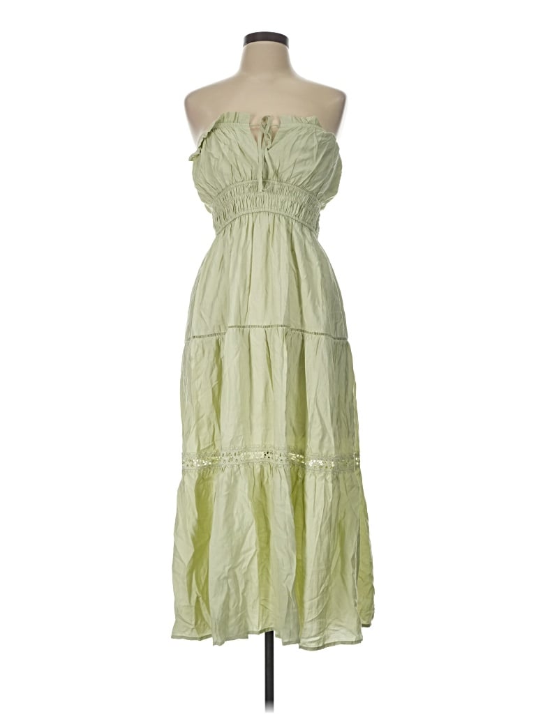 Pre-owned Blu Pepper Casual Dress In Green