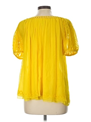 Diane von Furstenberg Short Sleeve Silk Top (view 2)