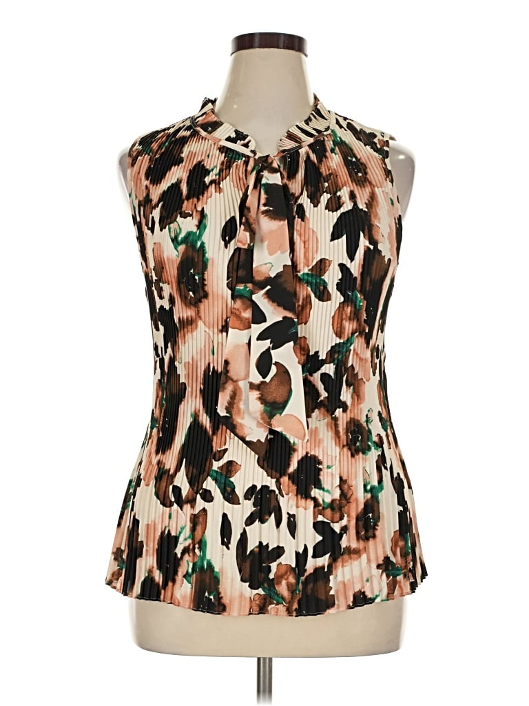 Pre-owned Dkny Sleeveless Blouse In Brown