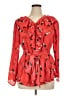 Ashley Stewart 100% Polyester Red Long Sleeve Blouse Size 14 Plus - photo 1