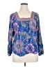 One World Blue 3/4 Sleeve Blouse Size 1X - photo 1