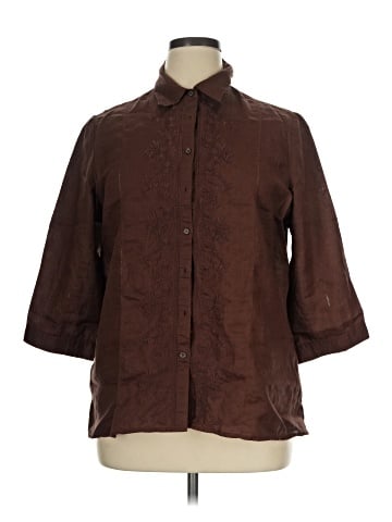 Coldwater Creek 3/4 Sleeve Button-Down Shirt (view 1)