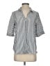 J.Crew 100% Cotton Stripes Silver Short Sleeve Blouse Size S (tall) - photo 1