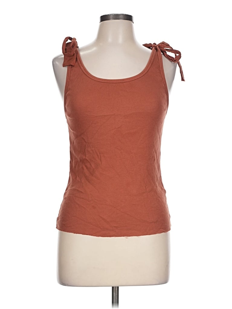 Pre-owned Nation Ltd Tank Top Brown Halter Neckline Tops