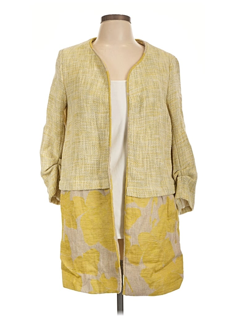 Pre-owned Zara Basic Jacket In Yellow