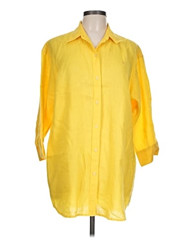 Lauren by Ralph Lauren 3/4 Sleeve Button-Down Shirt (view 1)