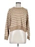T Tahari Stripes Tan Pullover Sweater Size M - photo 1