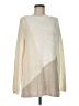 Purejill Color Block Ivory Pullover Sweater Size Med Petite - photo 1