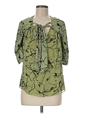 Mayle 3/4 Sleeve Silk Top (view 1)